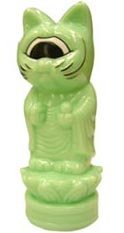 Mini Fortune God - Light Green figure by Mori Katsura, produced by Realxhead. Front view.