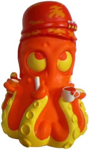 8 Hands For Bad Habits Octopus - Fire Edition figure by Vinnie Fiorello, produced by Wunderland War . Front view.