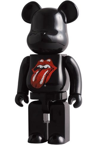 The Rolling Stones Be@rbrick 400% figure by Rolling Stones, produced by Medicom Toy. Front view.