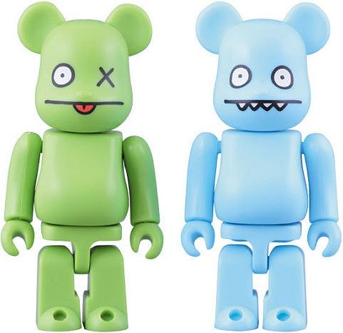 Ice-Bat & Ox Be@rbrick Set 100% figure by David Horvath, produced by Medicom Toy. Front view.
