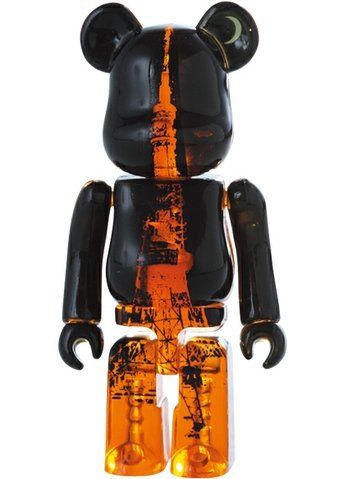 Tokyo Tower 50th Anniversary Be@rbrick 100% figure, produced by Medicom Toy. Front view.