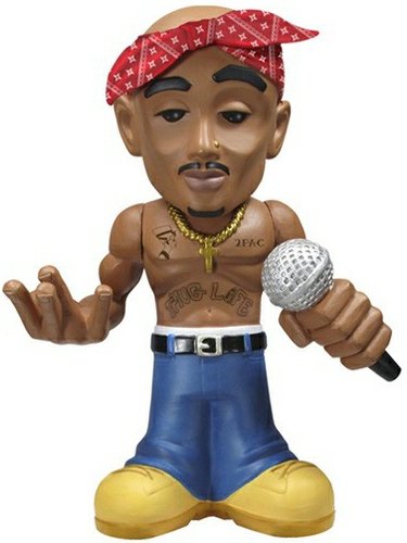 Tupac figure, produced by Funko. Front view.