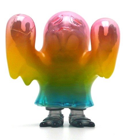 Obake Ghost - Clear Rainbow figure, produced by Secret Base. Front view.