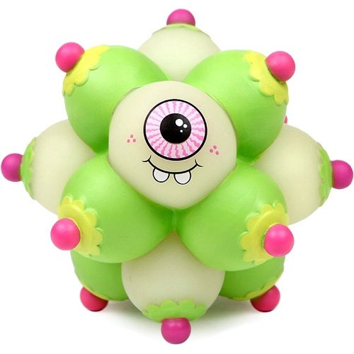 Boob Ball figure by Buff Monster, produced by 3D Retro. Front view.