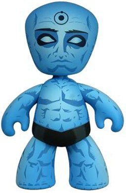 Dr. Manhattan figure by Dc Comics, produced by Mezco Toyz. Front view.