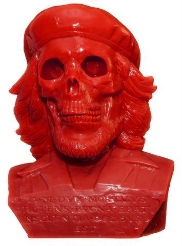 Dead Che Bust - Red  figure by Frank Kozik, produced by Ultraviolence. Front view.