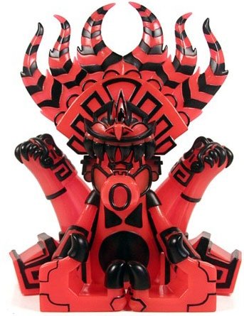 Ozomahtli - Fuego (MPH exclusive) - GID figure by Jesse Hernandez, produced by Bic Plastics. Front view.