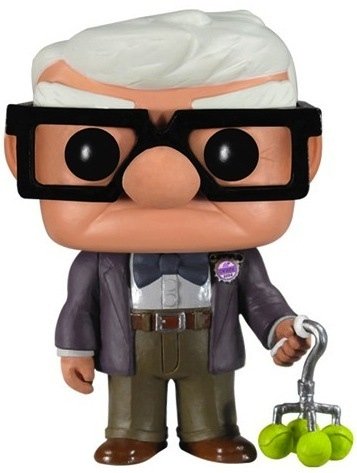 Carl figure by Disney, produced by Funko. Front view.