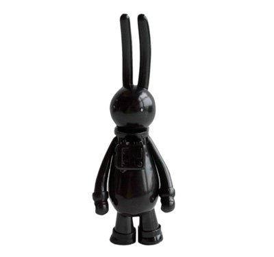 Petit Astrolapin Black Team A no. 1 figure by Mr. Clement. Front view.