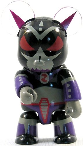 Toyer Enemy  figure by Frank Kozik, produced by Toy2R. Front view.
