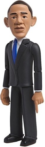 Obama Action Figure figure, produced by Jailbreak Toys. Front view.
