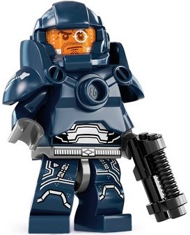 Galaxy Patrol figure by Lego, produced by Lego. Front view.