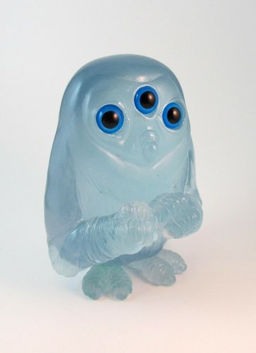 Scowl--Clear Blue figure by Motorbot, produced by Deadbear Studios. Front view.