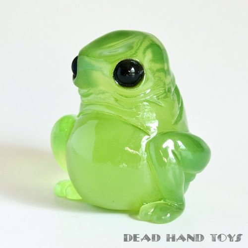 11 - Clear Lime Green figure by Brian Ahlbeck (Lysol), produced by Dead Hand. Front view.