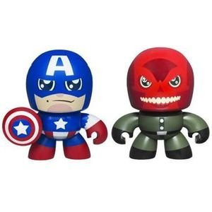 Captain America And Red Skull 2 Pack figure, produced by Hasbro. Front view.