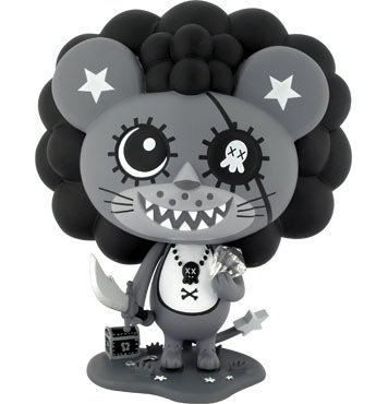 Pirate Lion - Cool Mono  figure by Alice Chan. Front view.
