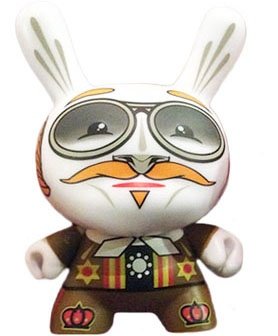 The Pilot Dunny figure by Scribe, produced by Kidrobot. Front view.