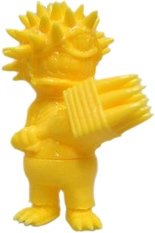Mini Thorn Ball-Man - Unpainted Yellow figure by Thorn X Cure Toys, produced by Cure Toys. Front view.