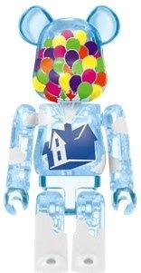 Up Logo Be@rbrick 100% figure by Disney X Pixar, produced by Medicom Toy. Front view.