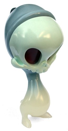 Gray Ghost Skelve Custom figure by Brandt Peters. Front view.