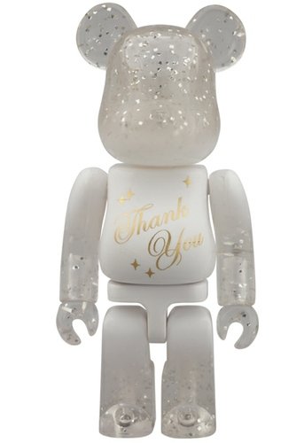 Thank You Be@rbrick 100% figure, produced by Medicom Toy. Front view.