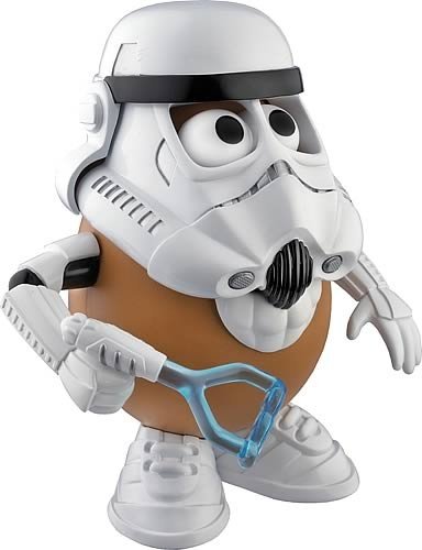 Spud Trooper figure, produced by Hasbro. Front view.