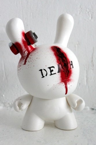 8 Dunny Custom figure by Death Nyc, produced by Kidrobot. Front view.
