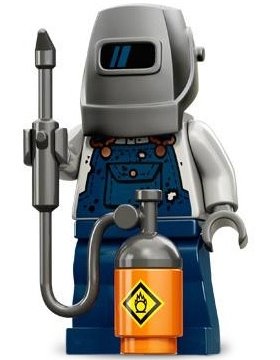 Welder figure by Lego, produced by Lego. Front view.