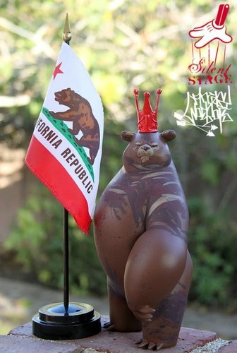 California Panda King figure by Angry Woebots. Front view.
