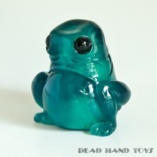09 - Clear Green Swirl figure by Brian Ahlbeck (Lysol), produced by Dead Hand. Front view.