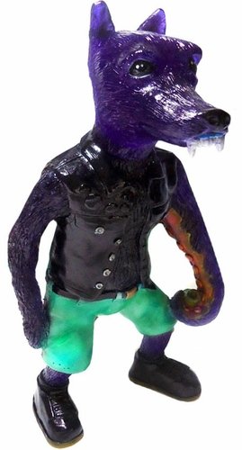 Varg the Drunk Wolf figure by Max Yax, produced by Holler Toys. Front view.