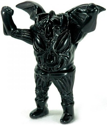 Luftkaiser - Unpainted Black figure by Paul Kaiju, produced by Toy Art Gallery. Front view.