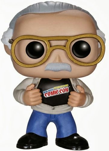 Stan Lee POP! - NYCC 2013 figure, produced by Funko. Front view.