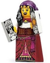 Fortune Teller figure by Lego, produced by Lego. Front view.