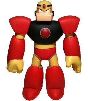 Gutsman figure by Capcom, produced by Jazwares. Front view.