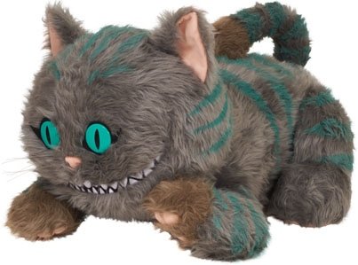 Cheshire Cat Plush figure by Disney, produced by Medicom Toy. Front view.