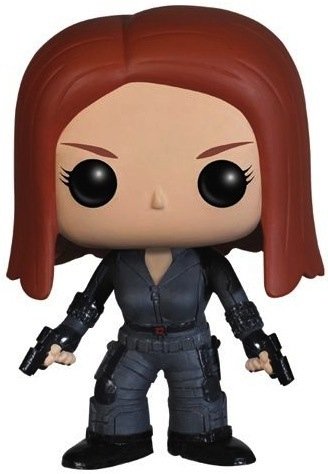 POP! Captain America: The Winter Soldier - Black Widow figure by Marvel, produced by Funko. Front view.