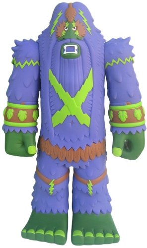 The Forest Warlord - Purple  figure by Bigfoot One, produced by Kuso Vinyl. Front view.