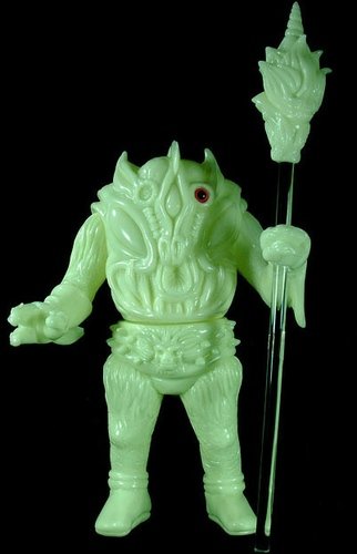 Pollen Kaiser - Unpainted GID figure by Paul Kaiju, produced by Toy Art Gallery. Front view.