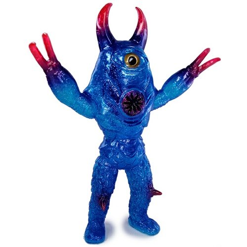 Sky Deviler - Blue Glitter  figure by Rand Borden , produced by Marmit. Front view.