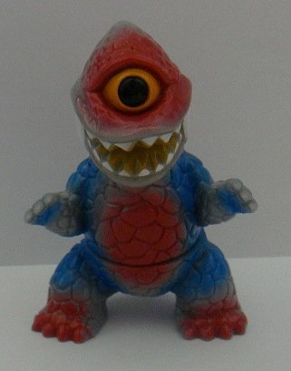 Crouching Zagoran - Blue / Red figure by Gargamel, produced by Gargamel. Front view.
