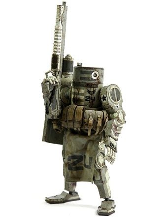 WWRp Caesar USMC figure by Ashley Wood, produced by Threea. Front view.