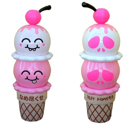 Ice Cream Inflatable figure by Buff Monster, produced by The Loyal Subjects. Front view.