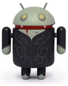 Android - Power Vampire figure by Andrew Bell, produced by Dyzplastic. Front view.