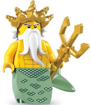 Ocean King figure by Lego, produced by Lego. Front view.