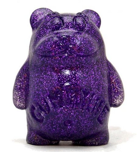 Purple Rain Crummy Gummy figure by Crummy Gummy & Manny X. Front view.