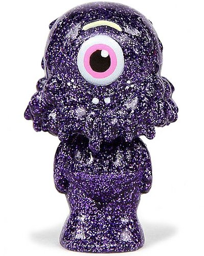 Sue - Purple Glitter figure by Buff Monster, produced by Healeymade. Front view.