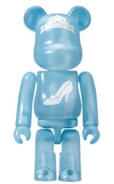 Cinderella Clear Body Version Be@rbrick figure by Disney, produced by Medicom Toy. Front view.