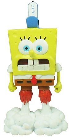 SpongeBob Blasts Away figure by Nickelodeon, produced by Play Imaginative. Front view.