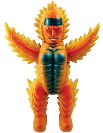 Kittyfire figure by Mark Nagata, produced by Super7. Front view.